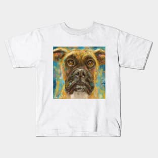 Colorful Loose Artistic Boxer Portrait Kids T-Shirt